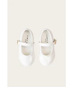 Jamie Kay Footwear Patent White Ballet Flat Shoe