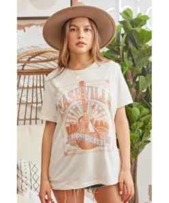 J+j Graphic Tees Nashville Cream Tee