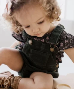 Jamie Kay Deep Pine Eli Cord Overalls