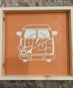 Emrose Vintage Love Bus Peach Sign