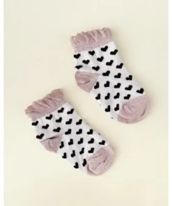 Olivia J Heart Ruffle Socks