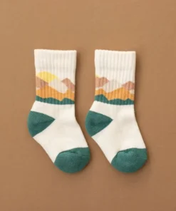 Olivia J Sunset Terry Mountainscape Socks