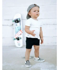 Little Bipsy Bottoms Black Ribbed Biker Shorts