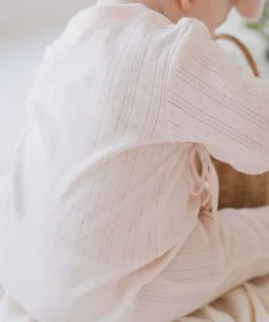 Jamie Kay Overalls + Rompers Rose Quartz Organic Cotton Pointelle Wrap Romper