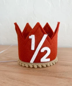 Cutest Little Party # 1/2 Copper Felt + Toast Pom Trim + White Crown