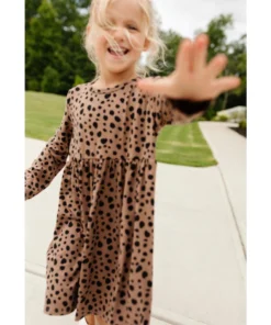 Lia + Lou Dresses Leopard Long Sleeve Dress