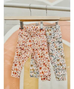 Evelina Apparel Ivory + Terra Cotta Jersey Leggings Bottoms