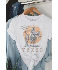 J+j Wander In West Texas Country Oversized Tee Graphic Tees