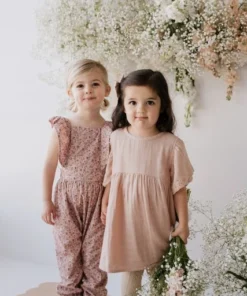 Jamie Kay Amelie Floral Organic Cotton Pincord Ruby Romper Overalls + Rompers