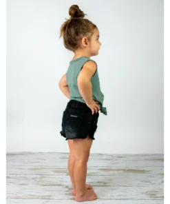 Little Bipsy Bottoms Black Cut Off Distressed Denim Shorties