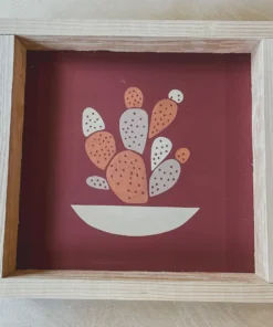 Emrose Plum Cactus Sign Decor