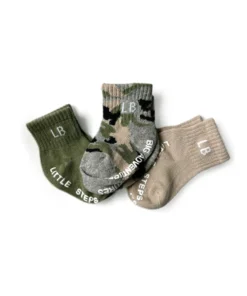 Little Bipsy Camo Mix 3 Pack Socks Footwear