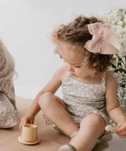 Jamie Kay Headwear Peachy Organic Cotton Muslin Hair Bow Clip