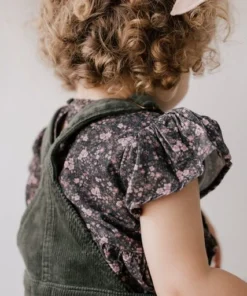 Jamie Kay Tops Peony Floral Organic Cotton Pincord Willow Top