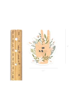 Onderkast Floral Peace Sign Sticker