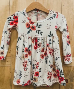 Lia + Lou White Floral Long Sleeve Dress Dresses