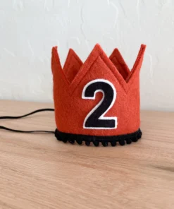 Cutest Little Party # 2 Copper Felt + Black Pom Trim + Black/white Crown Party Time