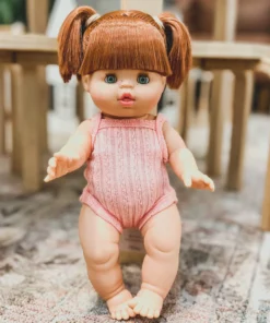 Pastel Pink Ribbed Minikane Romper