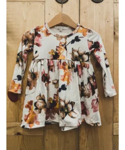 Black Sheep Dresses Floral Neutral Print White Dress