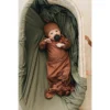 Mebie Baby Rust Bamboo Knotted Gown Preemie + Newborn