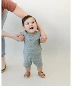 Mebie Baby Overalls + Rompers Sage Alpine Short Romper
