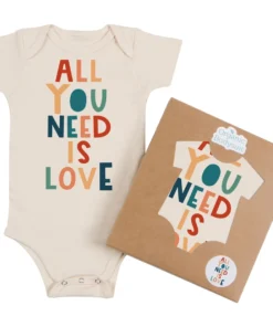 Morado Design Bodysuits All You Need Is Love Natural Organic Onesie