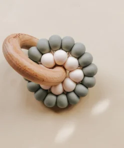 Pretty Please Teethers Eucalyptus Reed Teething Ring Rattle Toy