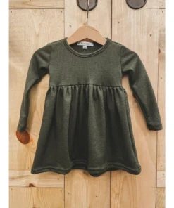 Black Sheep Dresses Forest Green Ribbed Textured Dress