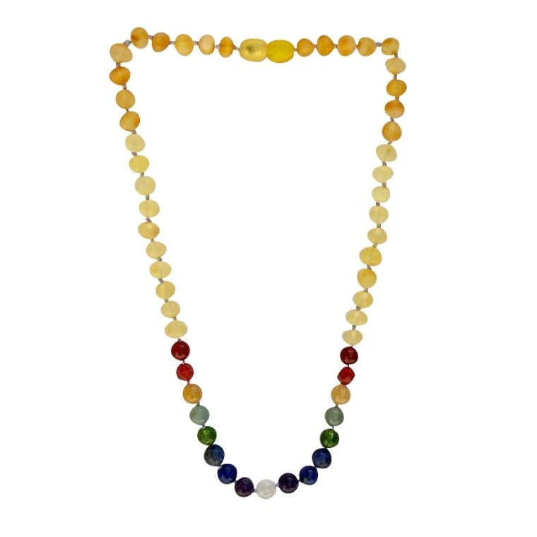 Sweet Tree Amber Amber + Gemstone Rainbow 15" Jewelry 3 Sweet Tree Amber Amber + Gemstone Rainbow 15" Jewelry