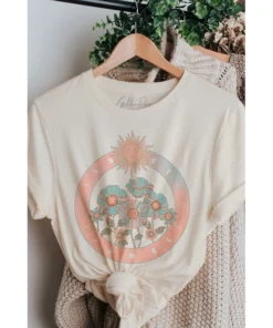 J+j Flowers In The Sun Cream Tee Graphic Tees