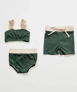 Orcas Lucille Deep Sea Strap Bandeau Bikini Set Swim