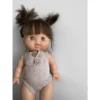 Dolls + Plushies Beige Tank Ribbed + Button Romper Minikane Clothing