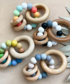 Bannor Toys Storm Wooden Ring Silicone Teether