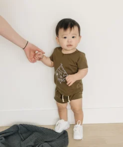 Mebie Baby Explore Olive Green Tee