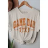 J+j Graphic Tees Game Day Texas Tx Oversized Cream Tee