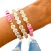 J+j Girl Mom Pink Bracelet