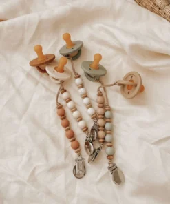 Pretty Please Teethers Pacifier Goods Oat Ebony Classic Pacifier Clip