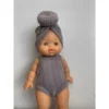 Grey Minikane Tank Sleeve Romper Dolls + Plushies