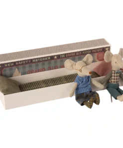 Maileg Grandma + Grandpa Mice In A Matchbox Toy