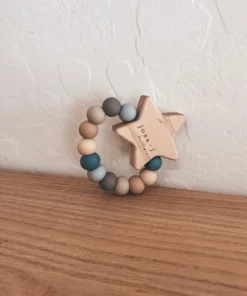 Bannor Toys Riverbed Wooden Star Silicone Teether