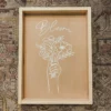 Emrose Bloom Floral Bouquet Taupe Sign Decor