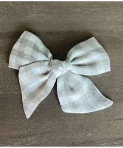 Mae + Skye Ecru Check Oversized Pinwheel Hair Clip Headwear