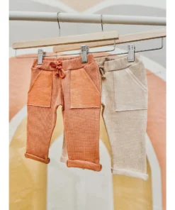 Evelina Apparel Bottoms Dusty Terracotta Waffle Sweatpants