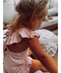 Minikane Light Pink Ruffle Romper
