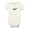 Tenth + Pine Just Love Black + Natural Organic Onesie Bodysuits