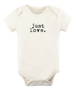Tenth + Pine Just Love Black + Natural Organic Onesie Bodysuits