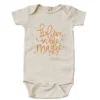House Of Luna Believe In The Magic Natural Short Sleeve Organic Onesie