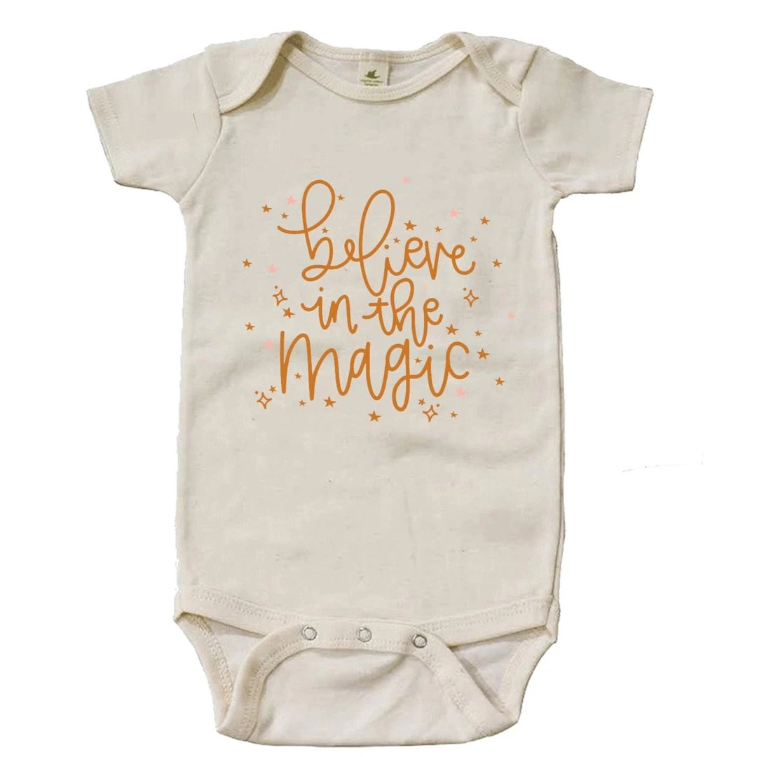 House Of Luna Believe In The Magic Natural Short Sleeve Organic Onesie 3 House Of Luna Believe In The Magic Natural Short Sleeve Organic Onesie