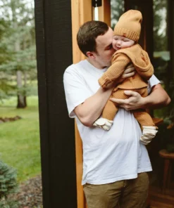 Goumi Kids Acorn Organic Cotton Knit Hoodie