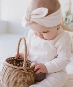 Jamie Kay Preemie + Newborn Rose Quartz Organic Pointelle Headband